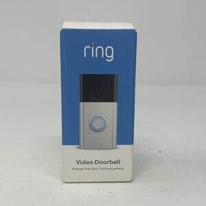 Ring 1080p Wireless Video Doorbell 2nd Gen Satin Nickel Home Security Monitor